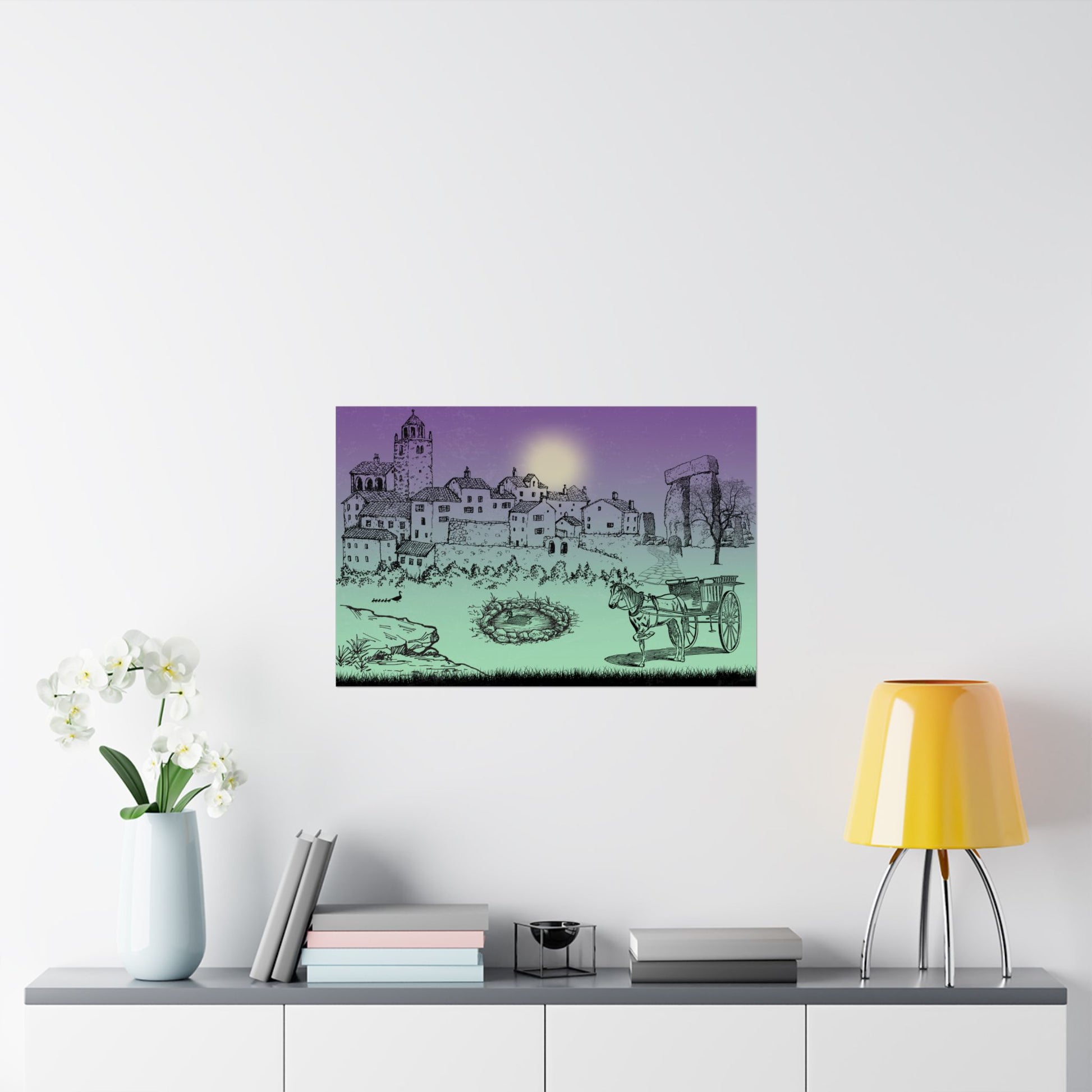 Wunderliche Satin-Poster, einzigartige Wandkunst für die Inneneinrichtung, perfektes Geschenk für Kunstliebhaber, Dekor im Vintage-Stil, Akzent für Schlafzimmer oder Wohnzimmer
