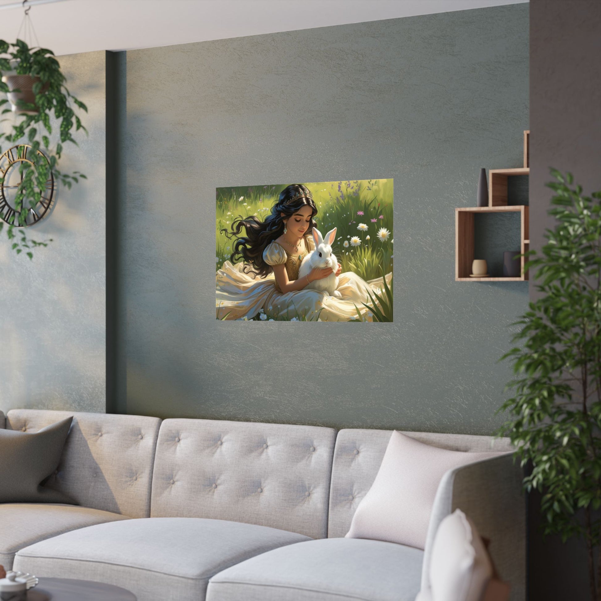 Bezaubernde Satin-Poster, Märchen-Dekor, Ideal fürs Kinderzimmer, Kinderzimmer-Kunst, Magische Geschenke für alle Anlässe
