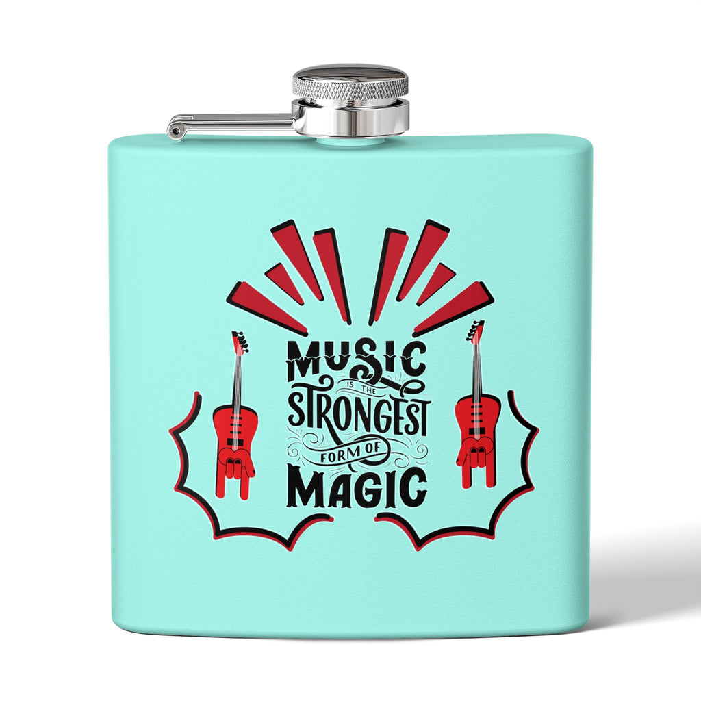 Edelstahl-Flachmann „Music Magic“ – 170 ml – perfektes Geschenk für Musiker und Musikliebhaber