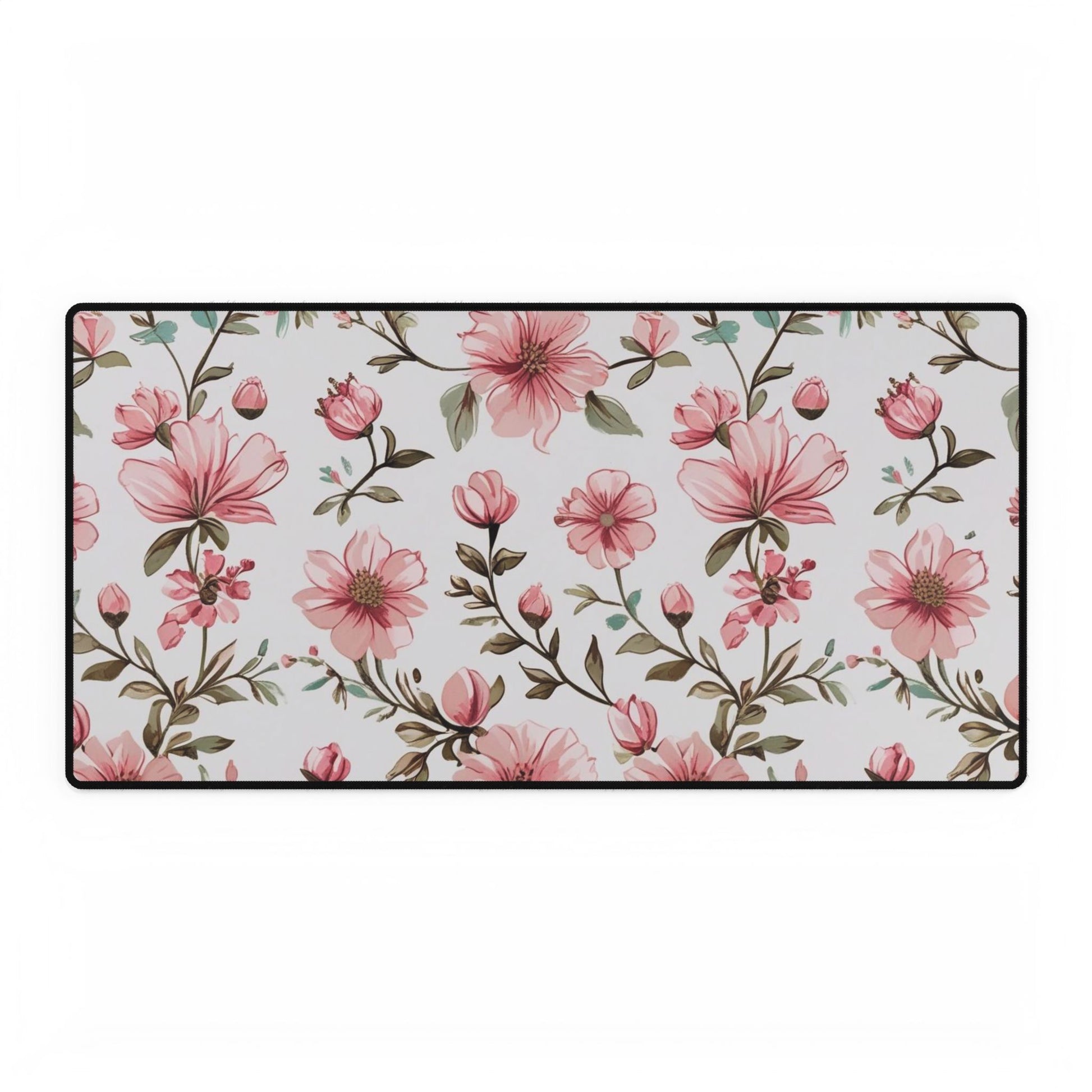 Schreibtischunterlage mit Blumenmuster für stilvolle Arbeitsplätze, Bürodekor, Geschenk für Sie, Schreibtischzubehör, Home Office Essentials