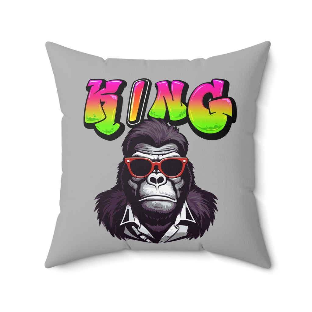 Cooles Gorilla King Kissen, Lustiges Wohndekor, Wurfkissen für Tierliebhaber, Geschenk für Ihn, Hipster Akzentkissen