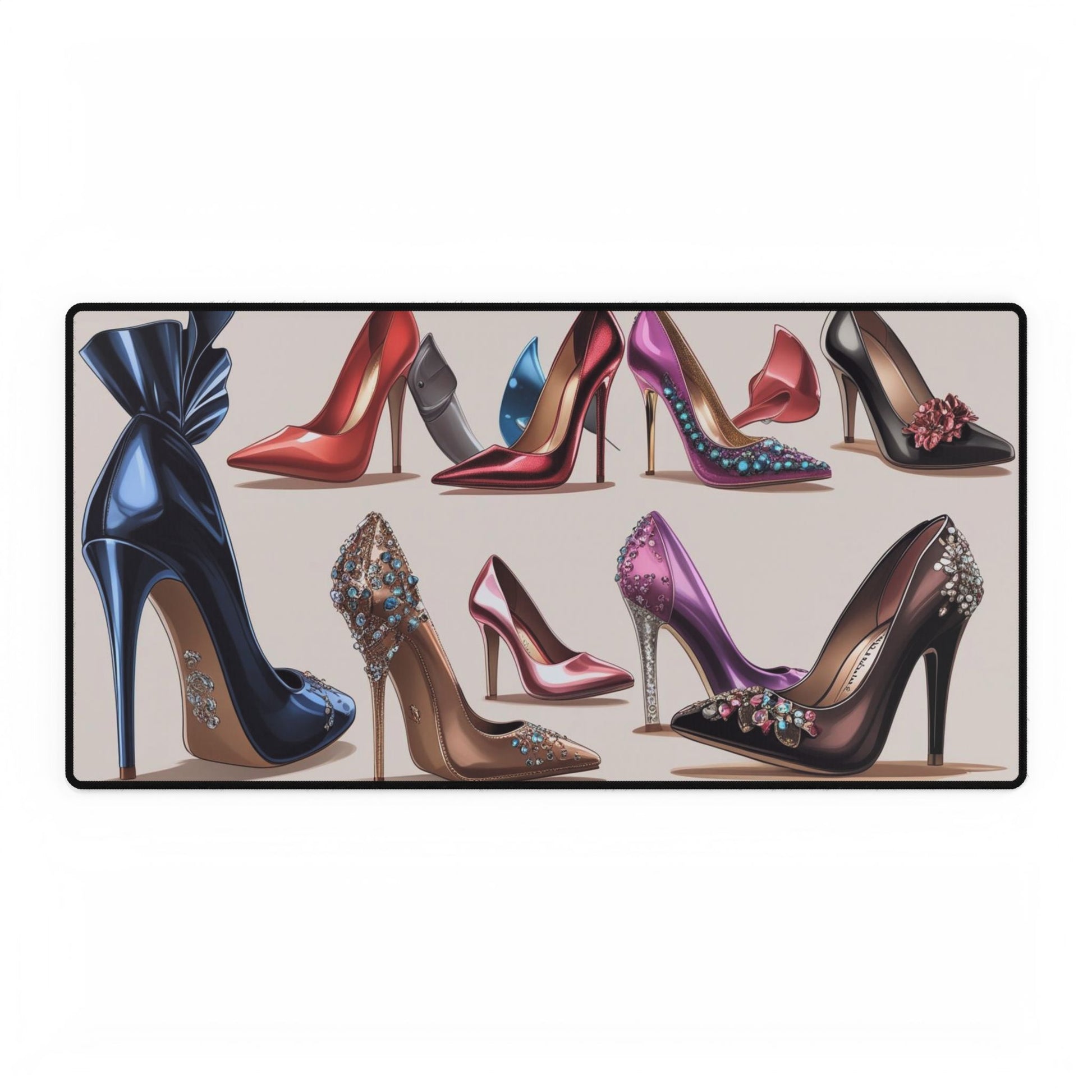 Schicke High Heel Schreibtischmatte | Elegantes Bürodekor, Geschenk für Modeliebhaber, Schreibtischzubehör, Arbeitsplatz-Essentials, stilvolles Mauspad