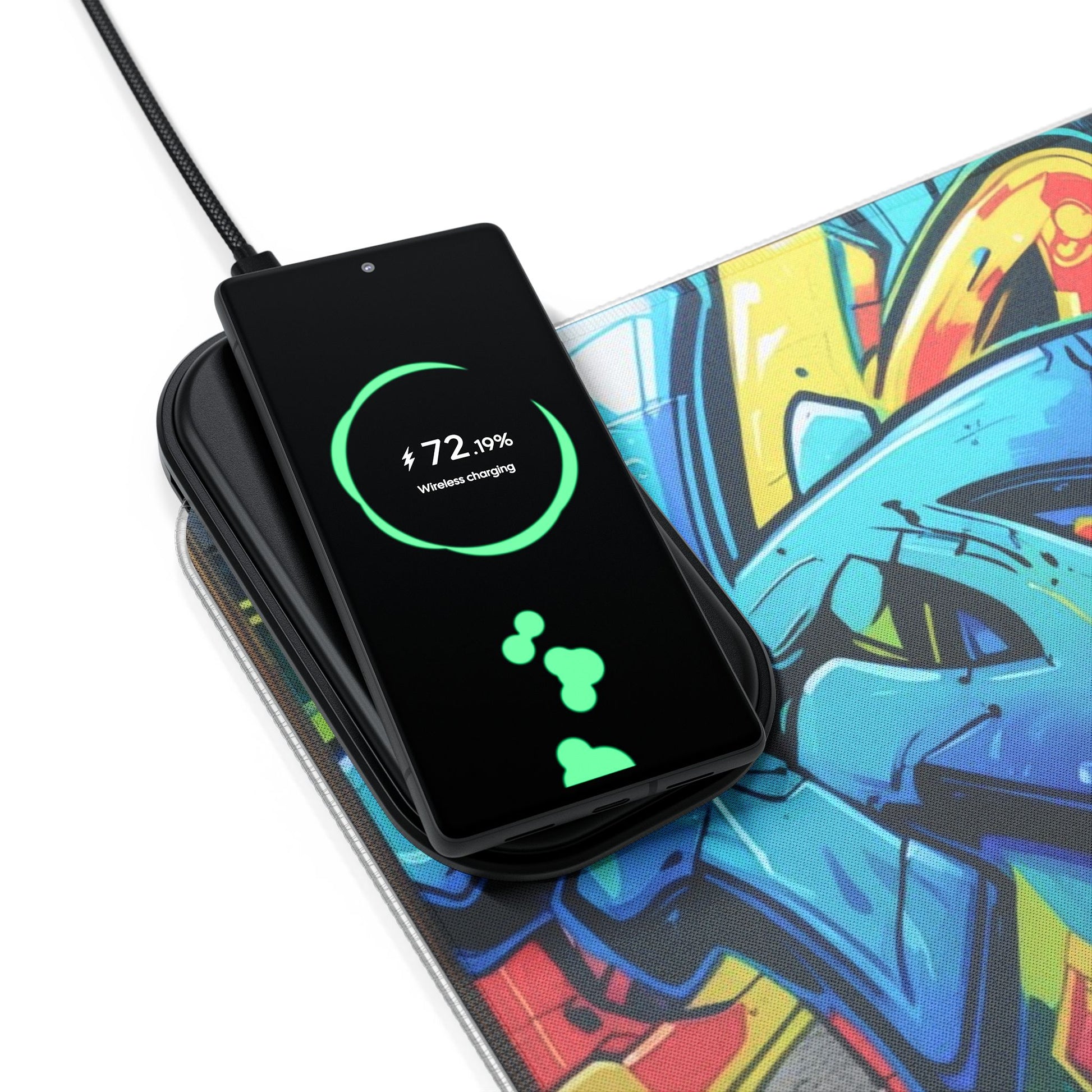 LED-Gaming-Mauspad mit kabelloser Aufladung – Perfekt für Gamer, Schreibtischzubehör, Home-Office-Dekor, Geschenk für Technikliebhaber, Gamer-Ausrüstung