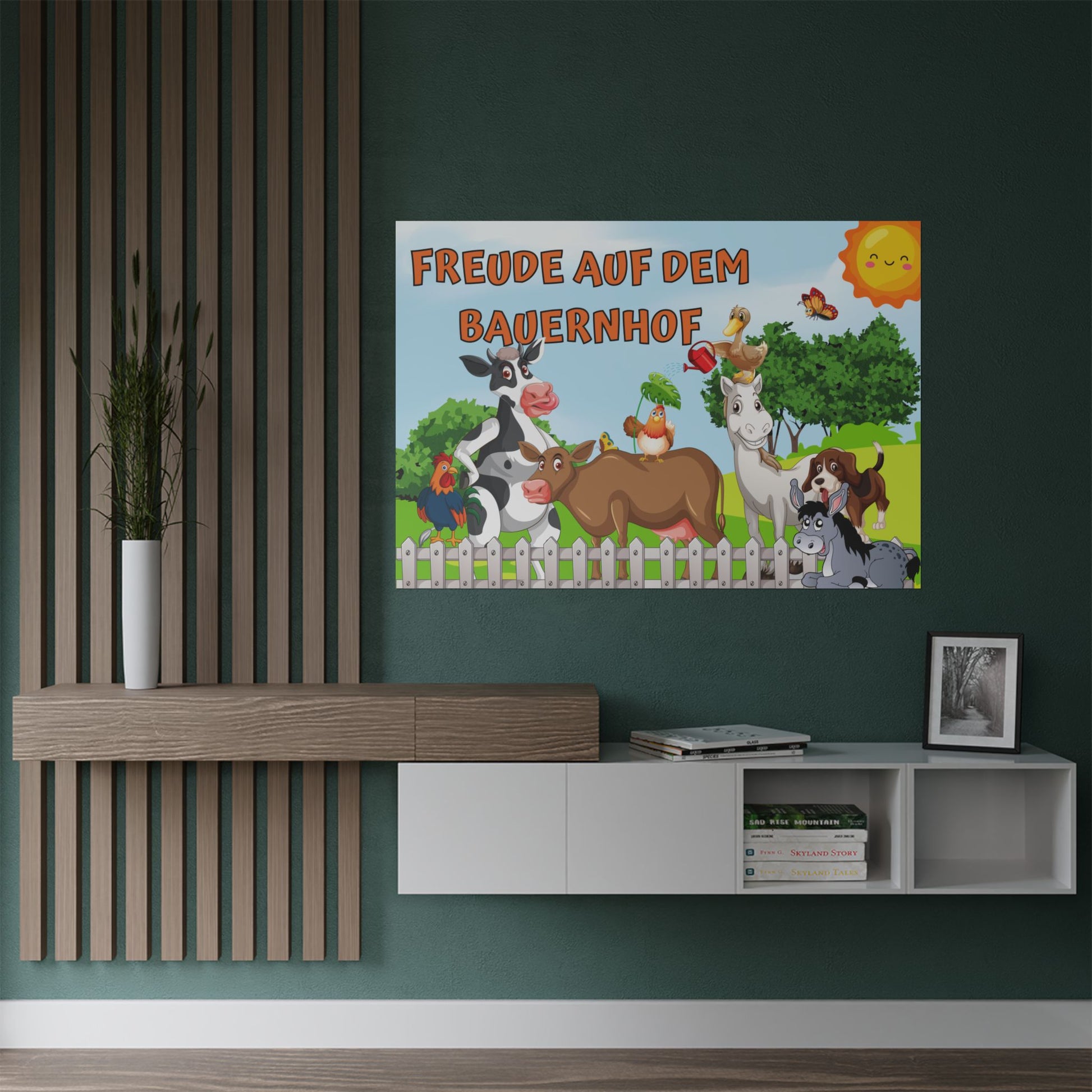 Bauernhof Tier Dekor Poster, Fröhlicher Bauernhof Kunstdruck, Kinderzimmer Wandkunst, Kinderzimmer Dekoration, Geburtstag Geschenkidee