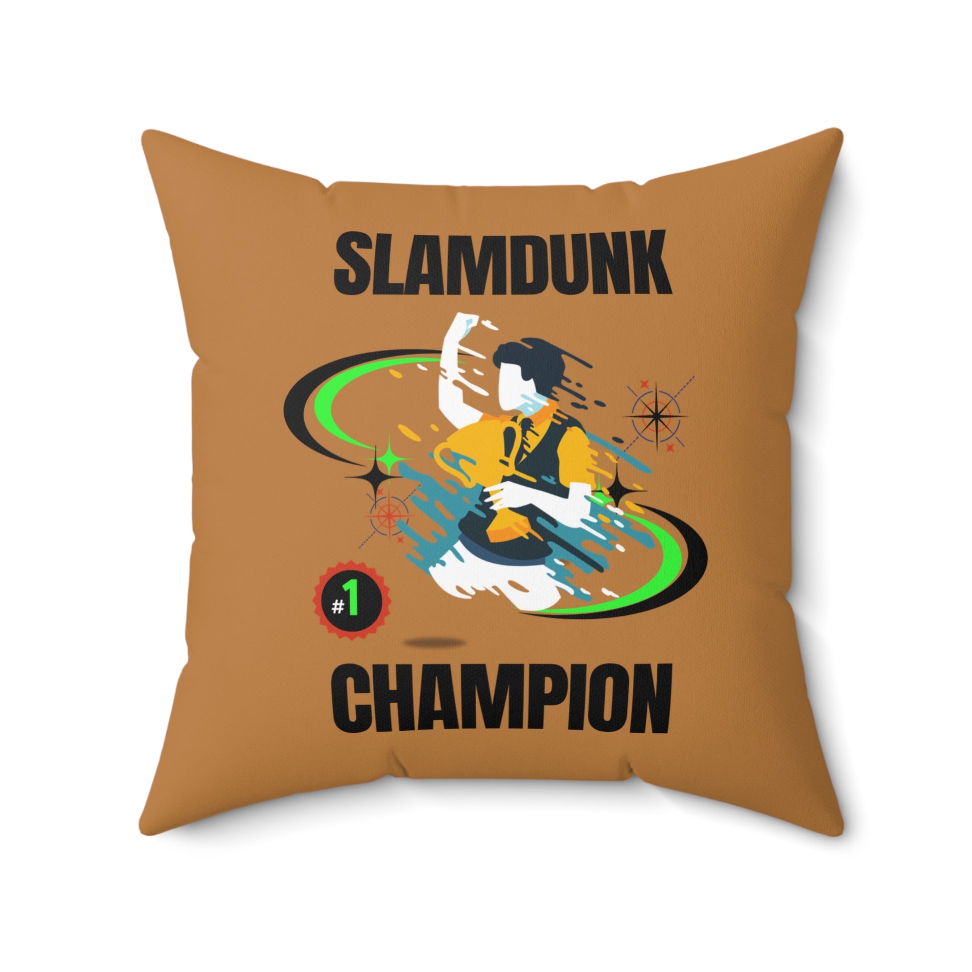 Slam Dunk Champion Pillow, Basketball Decor, Sports Fan Gift, Home Accent, Player Tribute, Cushion for Champions