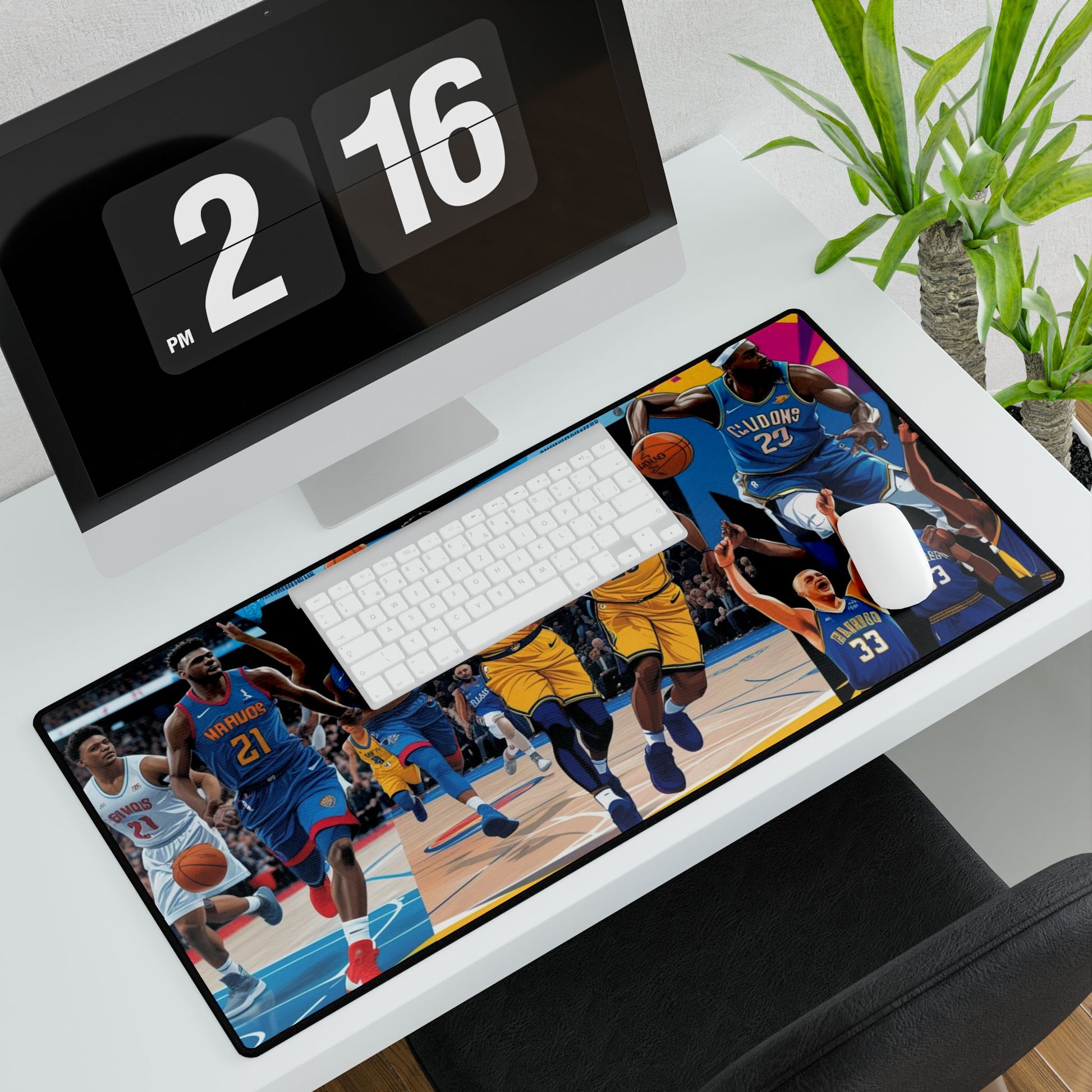 Stylische Schreibtischunterlagen für Gamer & Sportfans | Perfekt fürs Homeoffice, als Geschenk & Dekoration | Basketball-Vibes
