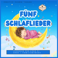 5 Schlaflieder Nummer 1 - Spar-Paket: Sanfte Schlaflieder mit einem schlafenden Kind auf dem Mond.