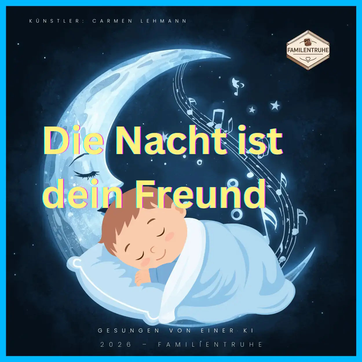 Wiegenlied-Die Nacht ist dein Freund, beruhigendes Gutenachtlied für Kinder.