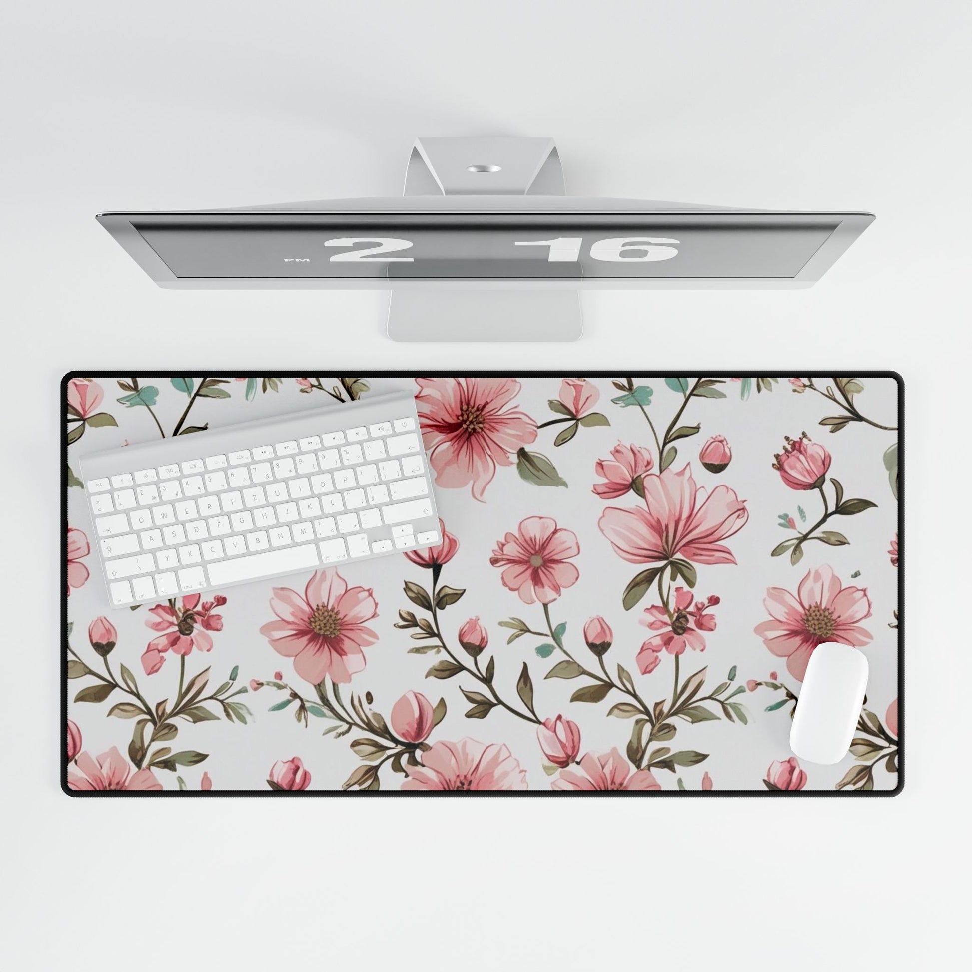 Schreibtischunterlage mit Blumenmuster für stilvolle Arbeitsplätze, Bürodekor, Geschenk für Sie, Schreibtischzubehör, Home Office Essentials