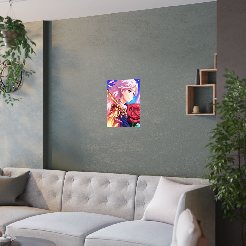 Lebendiger Satin Poster Kunstdruck, Anime Wanddekoration, Dekorative Kunst für Zuhause, Geschenk für Otaku, Einzigartige Schlafzimmerästhetik