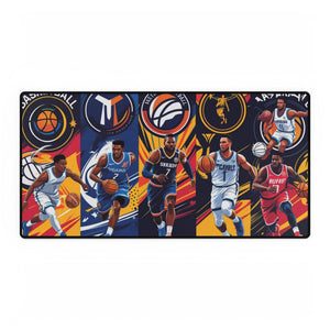 Schreibtischunterlagen mit Basketball-Motiven für Sportliebhaber, Gaming, Bürodekor, Geschenk für Gamer, NBA-Fans, Geburtstag, Weihnachten