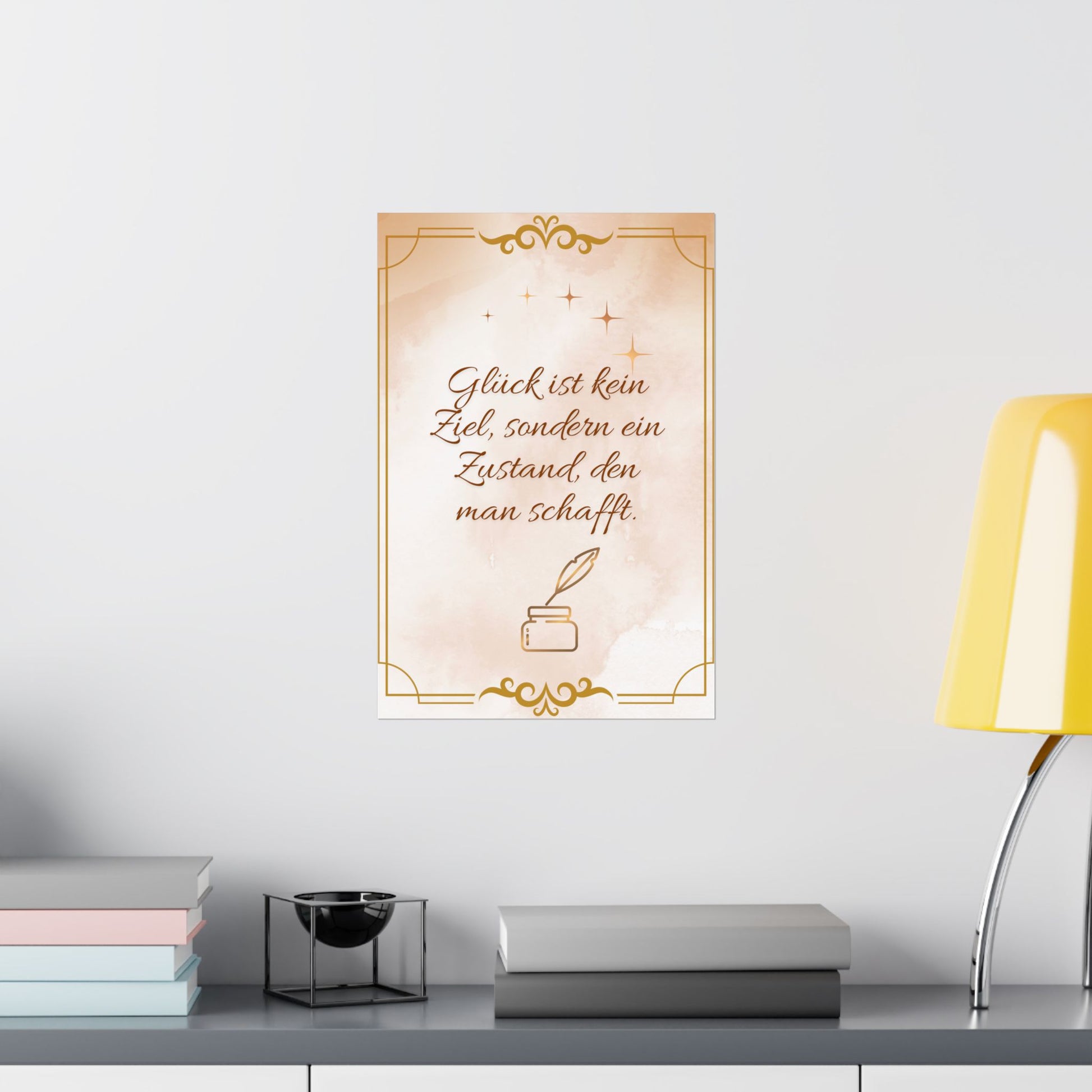 Elegante Motivationsposter aus Satin