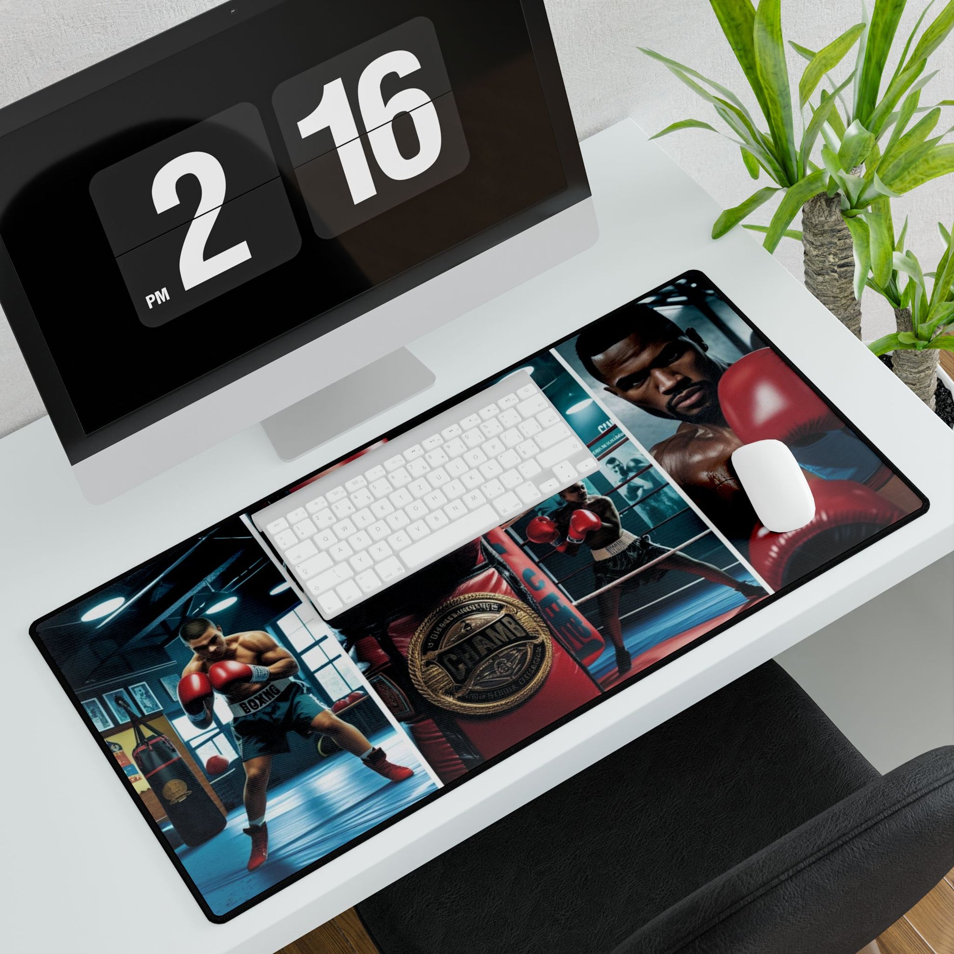 Schreibtischunterlage mit Boxmotiv, Ideal fürs Homeoffice, Gaming oder den Trainingsbereich, Geschenk für Boxfans, Motivierendes Dekor