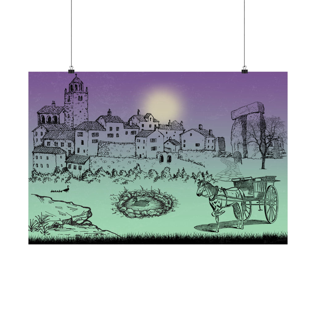 Wunderliche Satin-Poster, einzigartige Wandkunst für die Inneneinrichtung, perfektes Geschenk für Kunstliebhaber, Dekor im Vintage-Stil, Akzent für Schlafzimmer oder Wohnzimmer