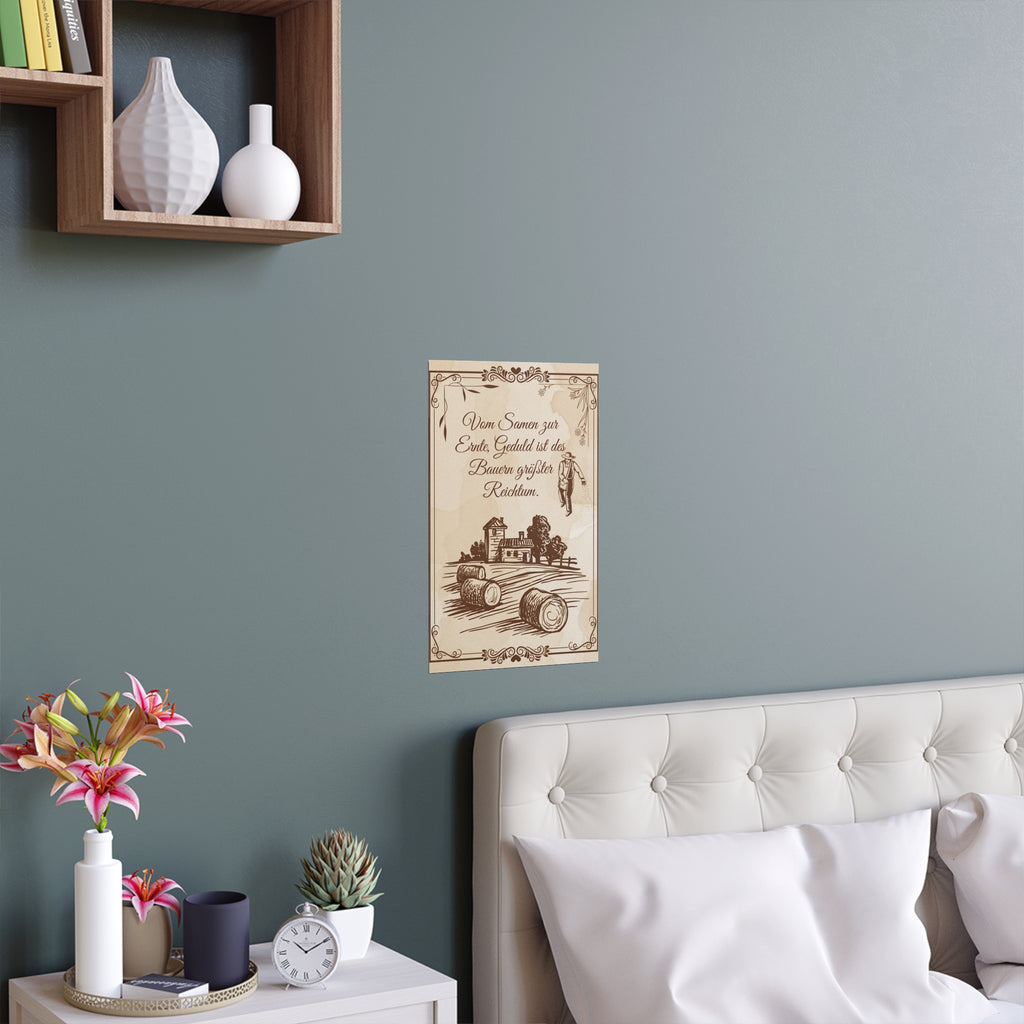Rustikaler Posterdruck auf Seide, Wandkunst im Vintage-Stil im Landhausstil, Wohndekor, Geschenk für Naturliebhaber, ästhetisches Dekor im Landhausstil, einzigartiges Wohnen [...]