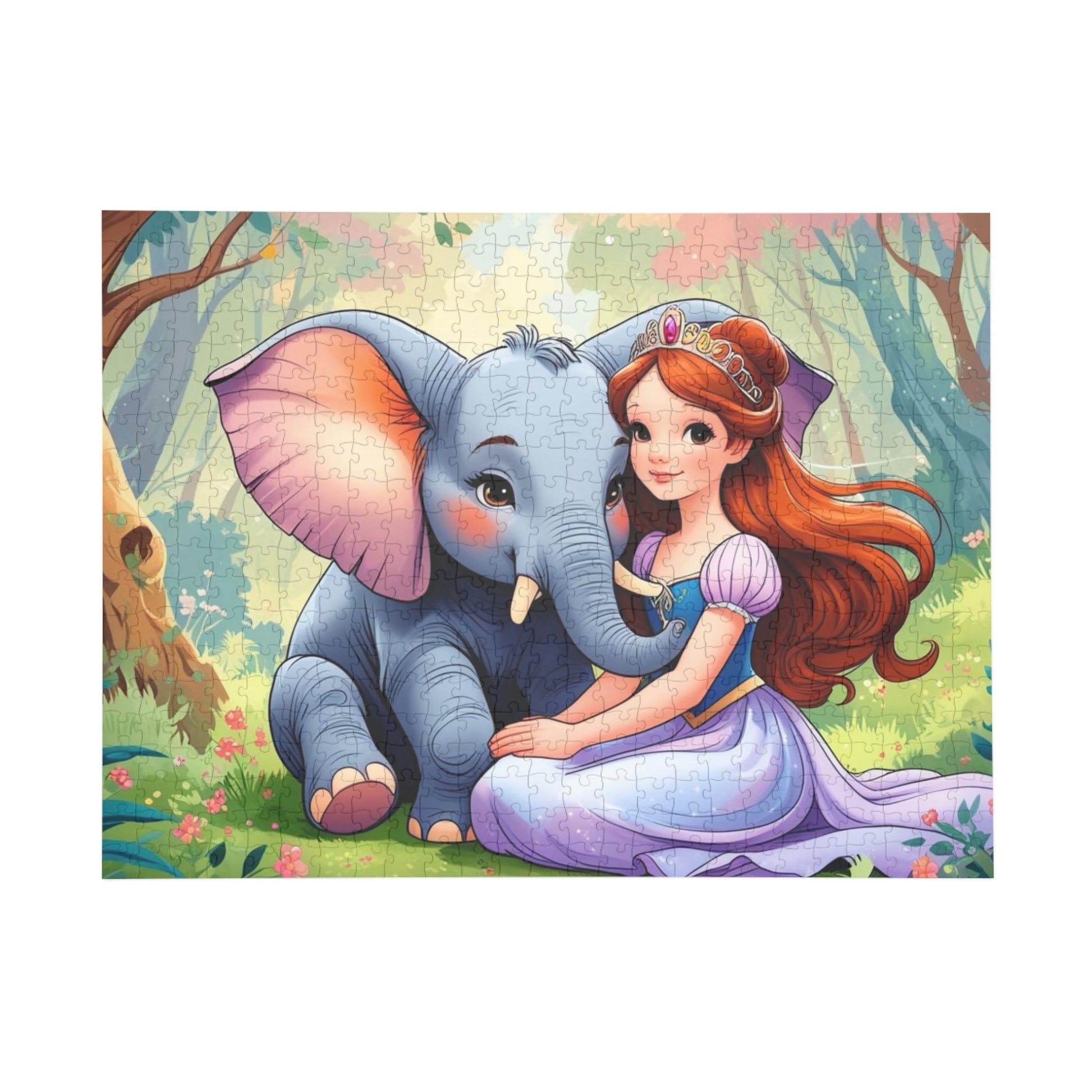 Copy of Bezauberndes Prinzessinnen- und Elefanten-Puzzle – Familienspaß, Spieleabend, Kinderaktivität, Geschenk zum Geburtstag, gemütliches Wohndekor