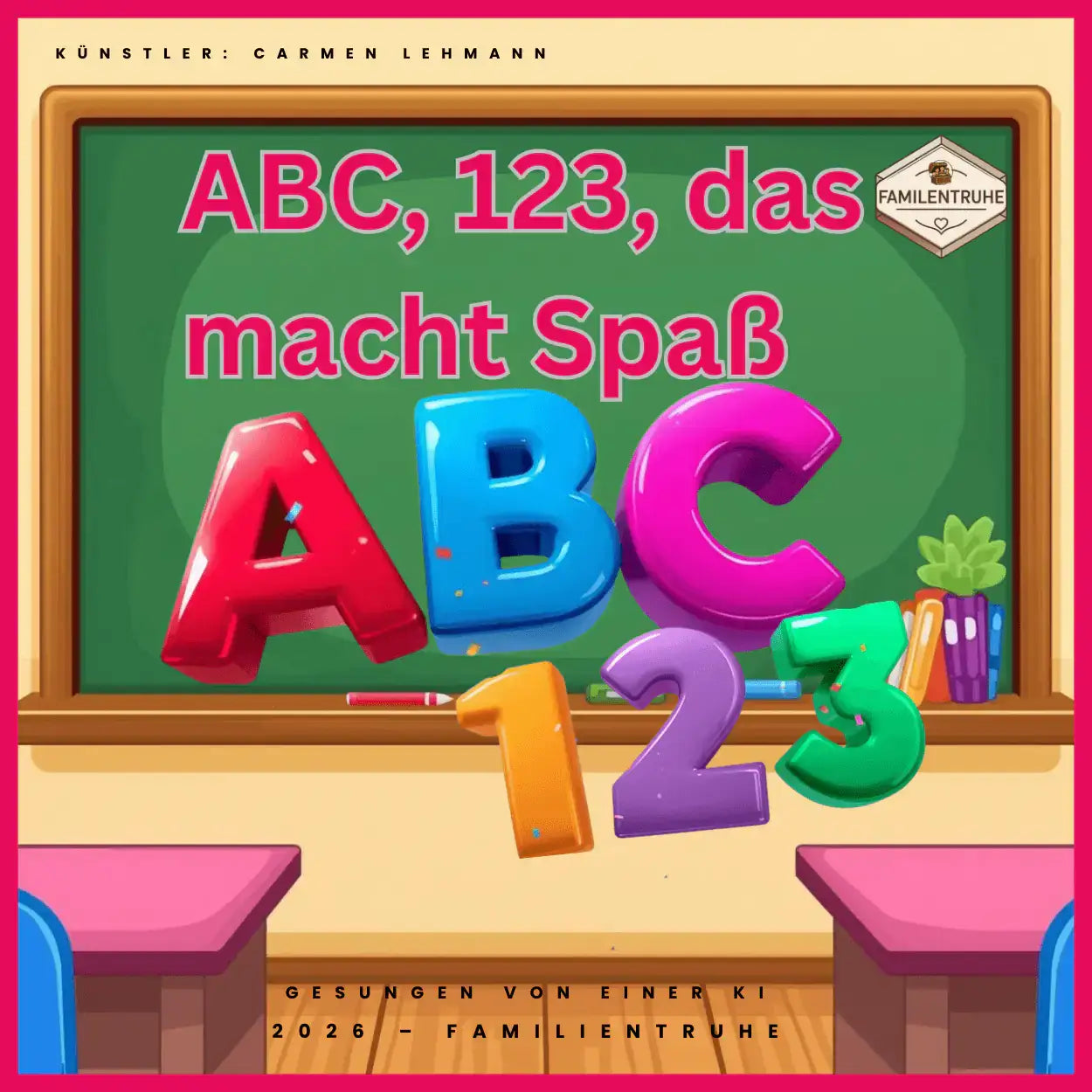 Kinderlied-ABC 123 das macht Spaß – fröhliches Lernlied über Buchstaben und Zahlen.