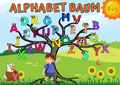 Alphabet Baum Poster-Digital für Kinder, buntes ABC-Poster mit Baum und spielenden Kindern.