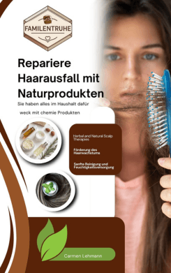 E-Book -Repariere Haarausfall mit Naturprodukten für gesundes, kräftiges Haar und natürliche Pflege.