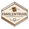 Logo of Familientruhe featuring a treasure chest and family illustration, representing family memories.