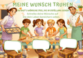 Wunschposter Backstube mit Kinder und Bäcker 1 Digital, Kinder beim Backen und Schreiben ihrer Wünsche.