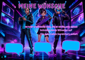 Wunschposter für Kinder Gamer 4 Digital mit drei leeren Sprechblasen und bunten Gaming-Charakteren