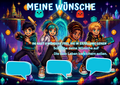 Wunschposter für Kinder Gamer 5 Digital mit fröhlichen Kindern und Platz für Wünsche.