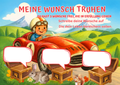 Wunschposter mit rotem Auto – 3 Wünsche zum Ausfüllen Digital, Kinderfreundliches Design