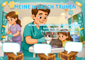 Wunschposter für Kinder Tierarzt im Einsatz Nummer 1 Digital mit Tierarzt und Tieren.