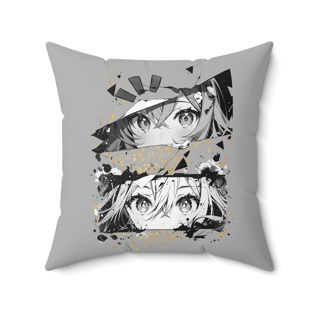 Anime - inspiriertes Dekokissen, gemütliche Wohnakzente, Geschenk für Fans - Familientruhe