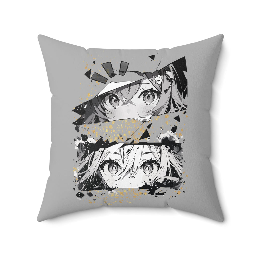 Anime - inspiriertes Dekokissen, gemütliche Wohnakzente, Geschenk für Fans - Familientruhe