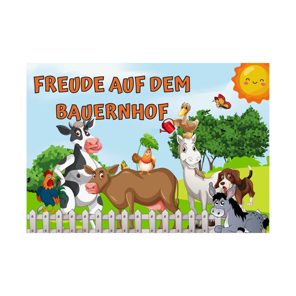 Bauernhof Tier Dekor Poster, Fröhlicher Bauernhof Kunstdruck - Familientruhe