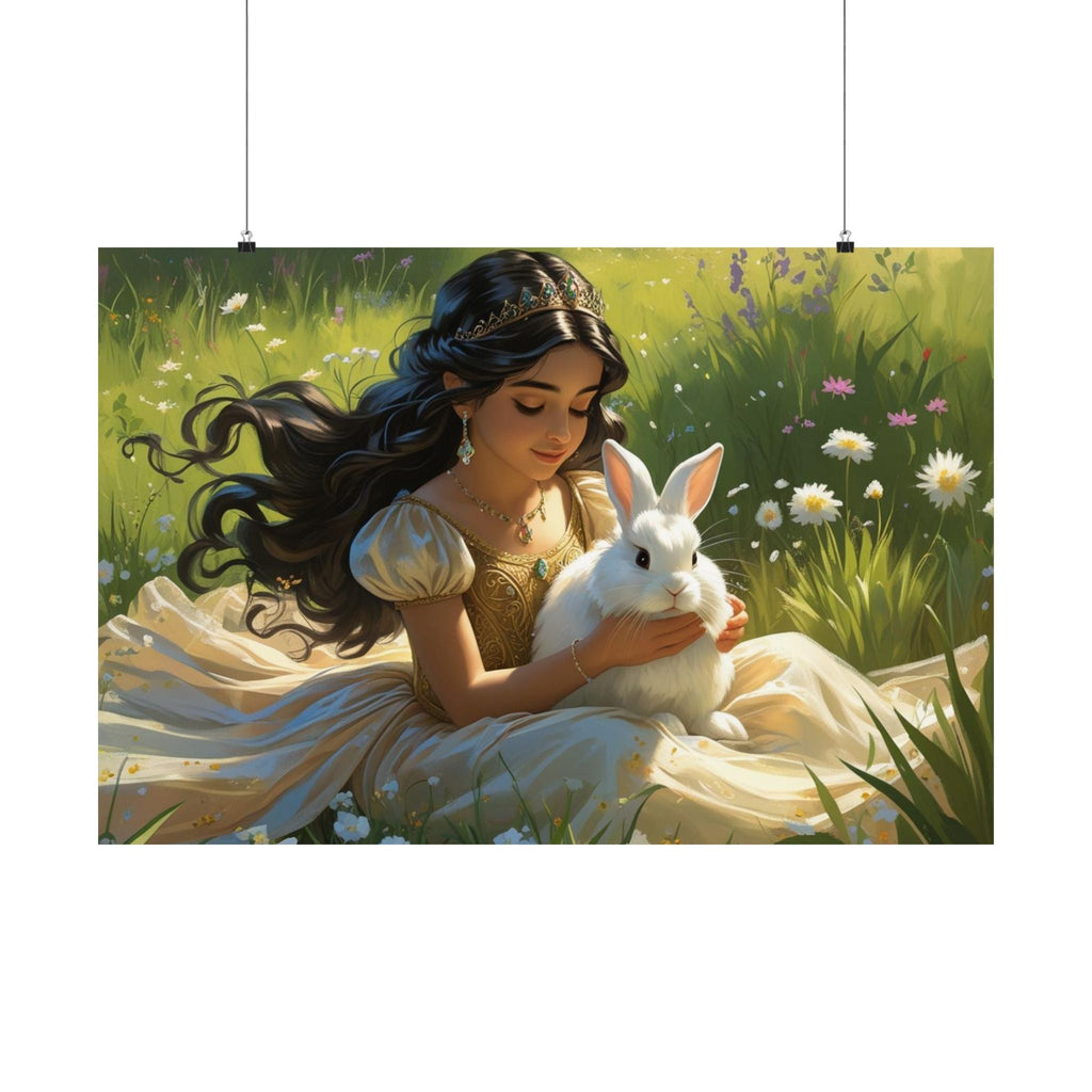 Bezaubernde Satin - Poster, Märchen - Dekor Ideal fürs Kinderzimmer - Familientruhe