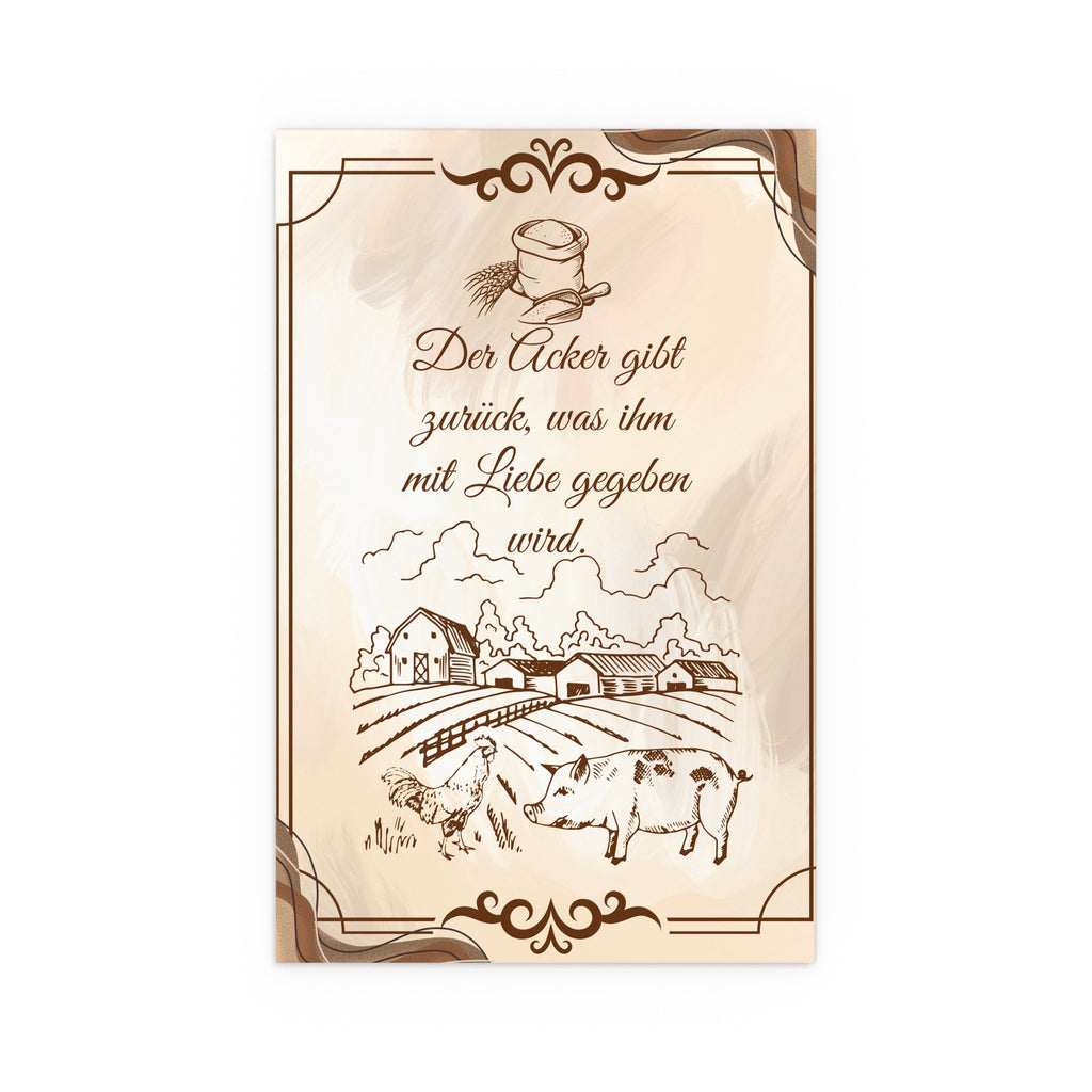 Bezaubernde Seidenposter, Bauernhaus - Dekor, rustikale Wandkunst - Familientruhe