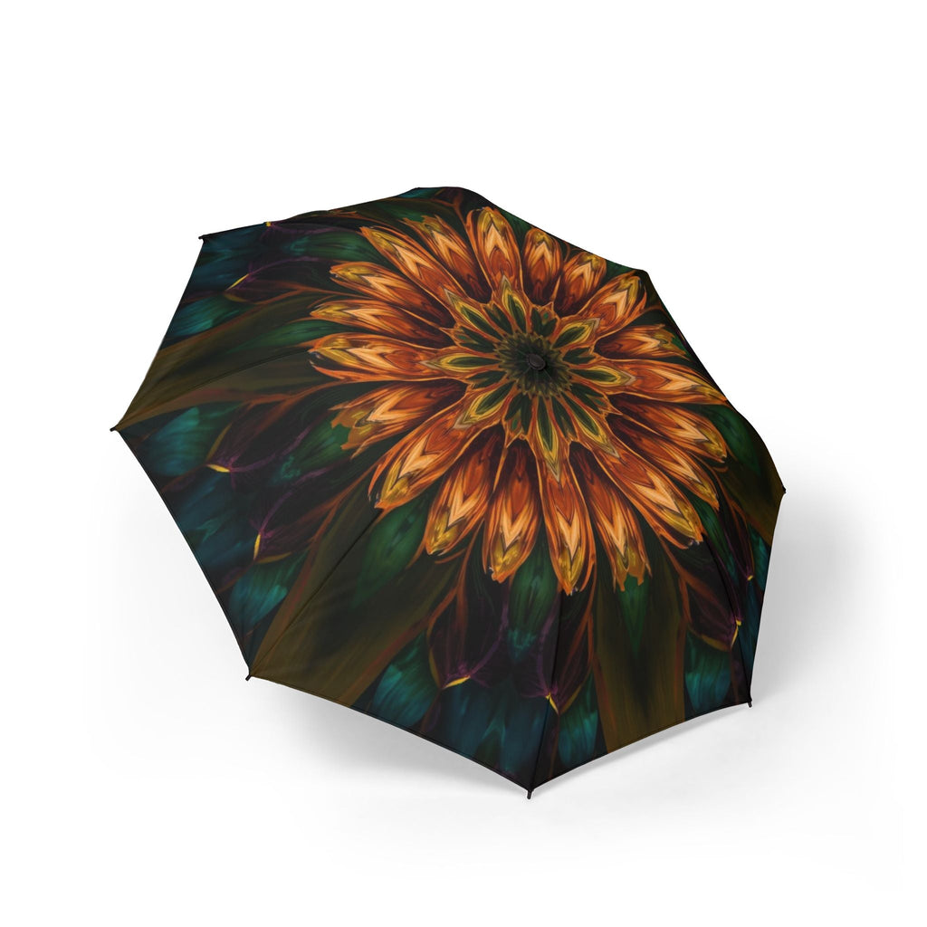 Bunter floraler halbautomatischer Klappschirm Regenschutz - Familientruhe