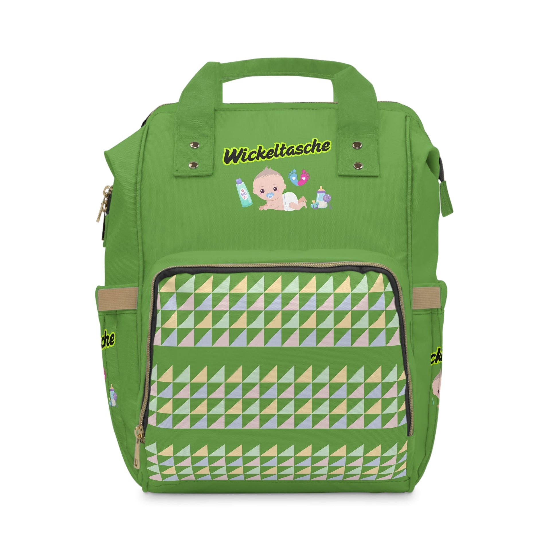 Bunter multifunktionaler Wickelrucksack für Eltern ideal für die Babypflege - Familientruhe