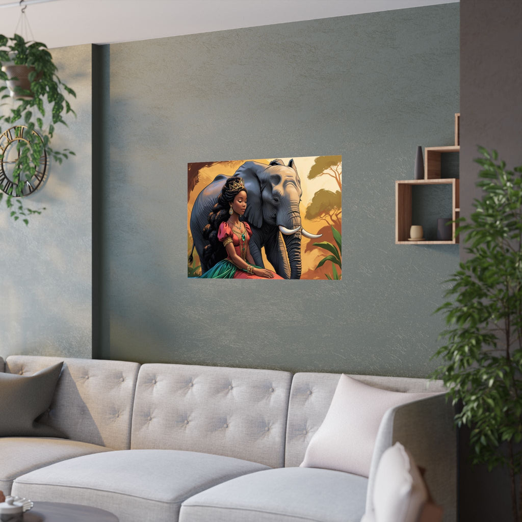 Elegante Satin - Poster, afrikanische Kunstdrucke, Wohndekor - Familientruhe