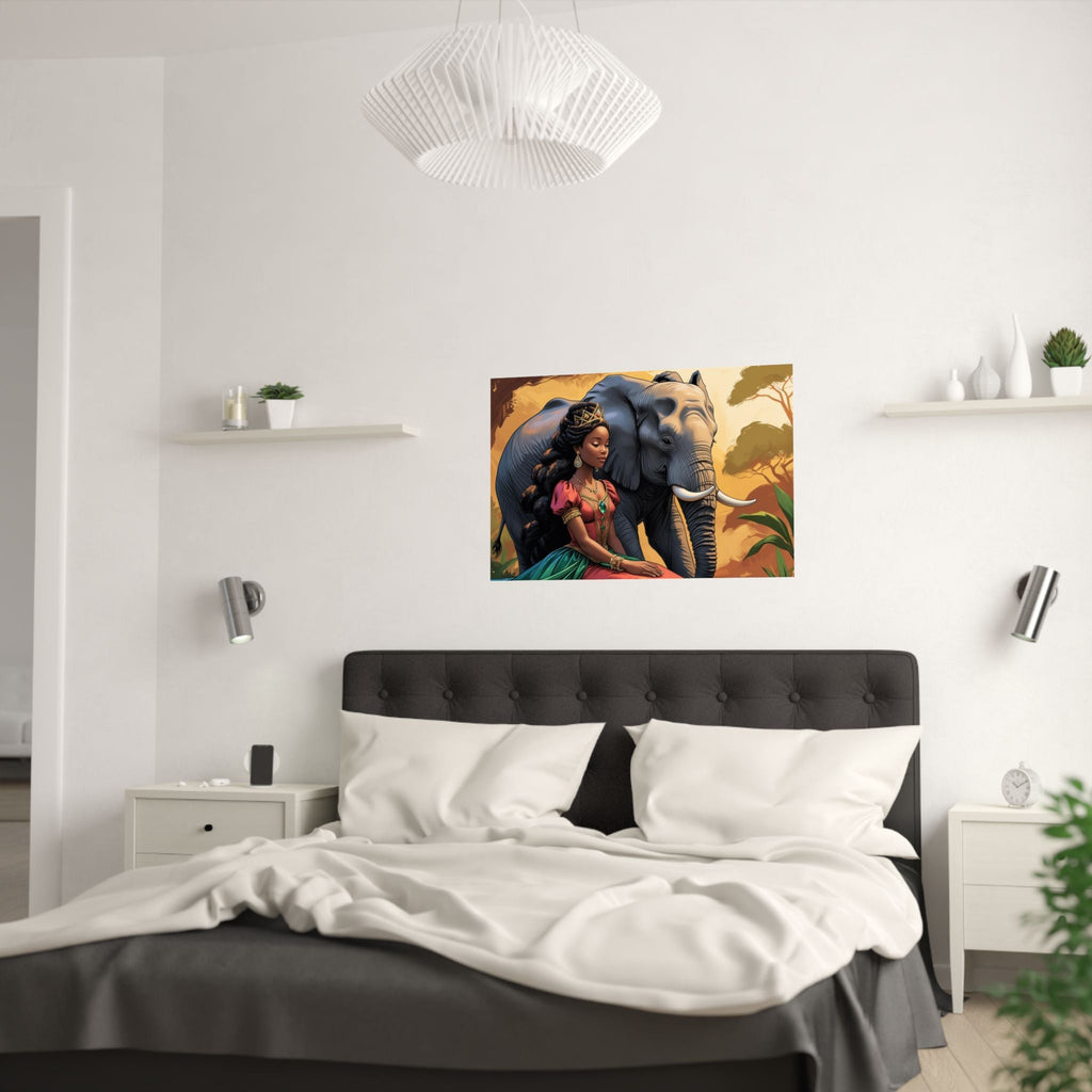 Elegante Satin - Poster, afrikanische Kunstdrucke, Wohndekor - Familientruhe