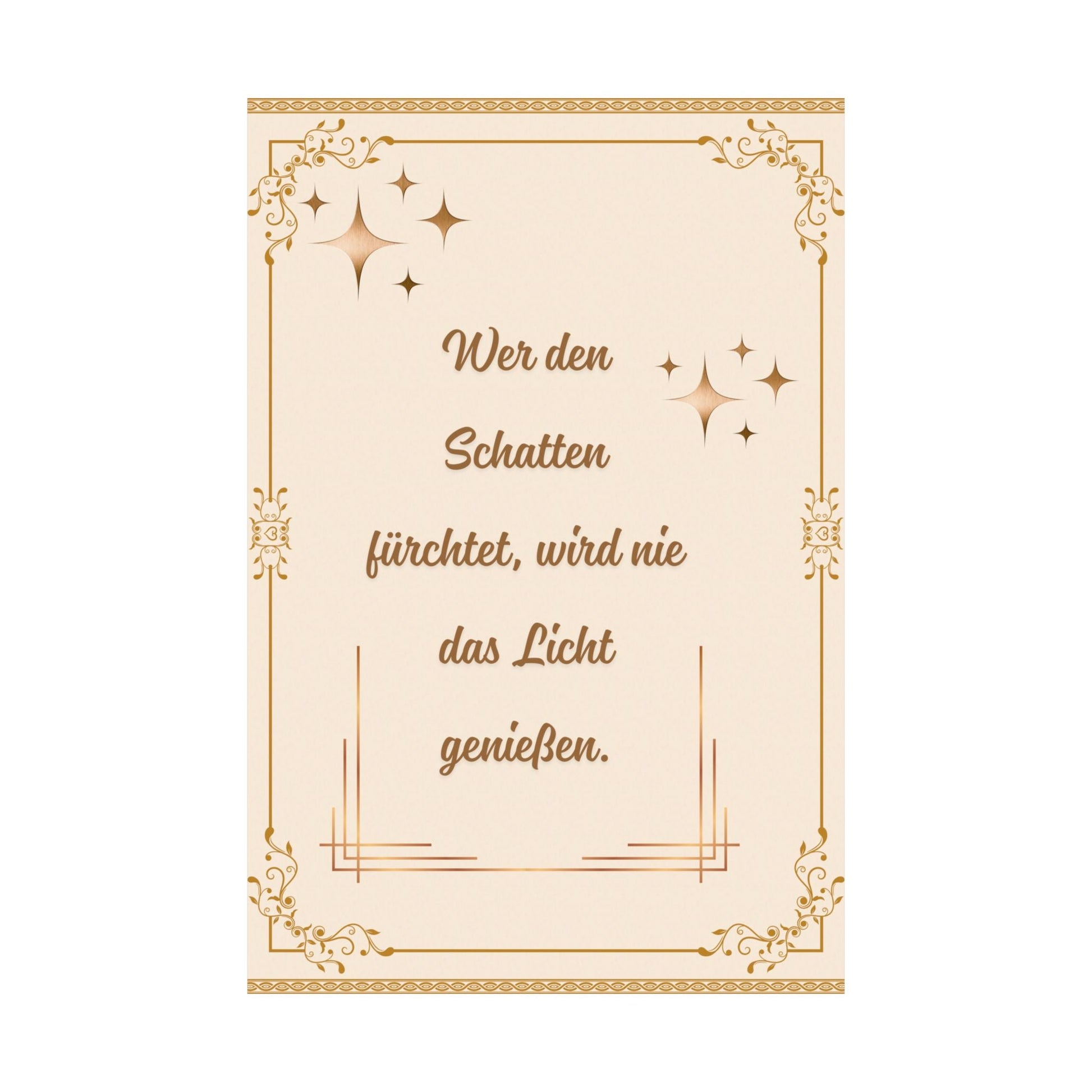 Elegantes Satin - Wandkunst - Poster Inspirierendes Zitat - Dekor - Familientruhe