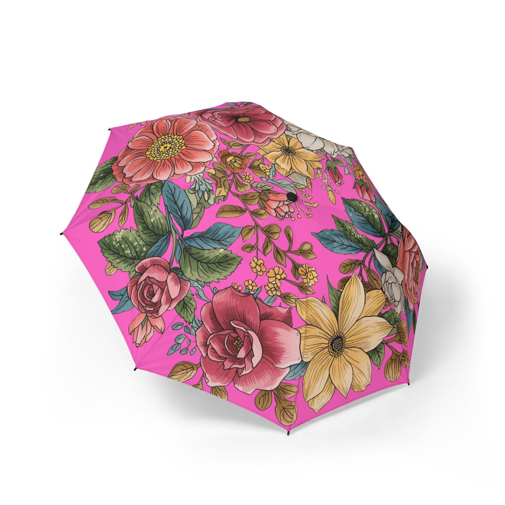 Faltbarer Regenschirm mit Blumendruck - Familientruhe