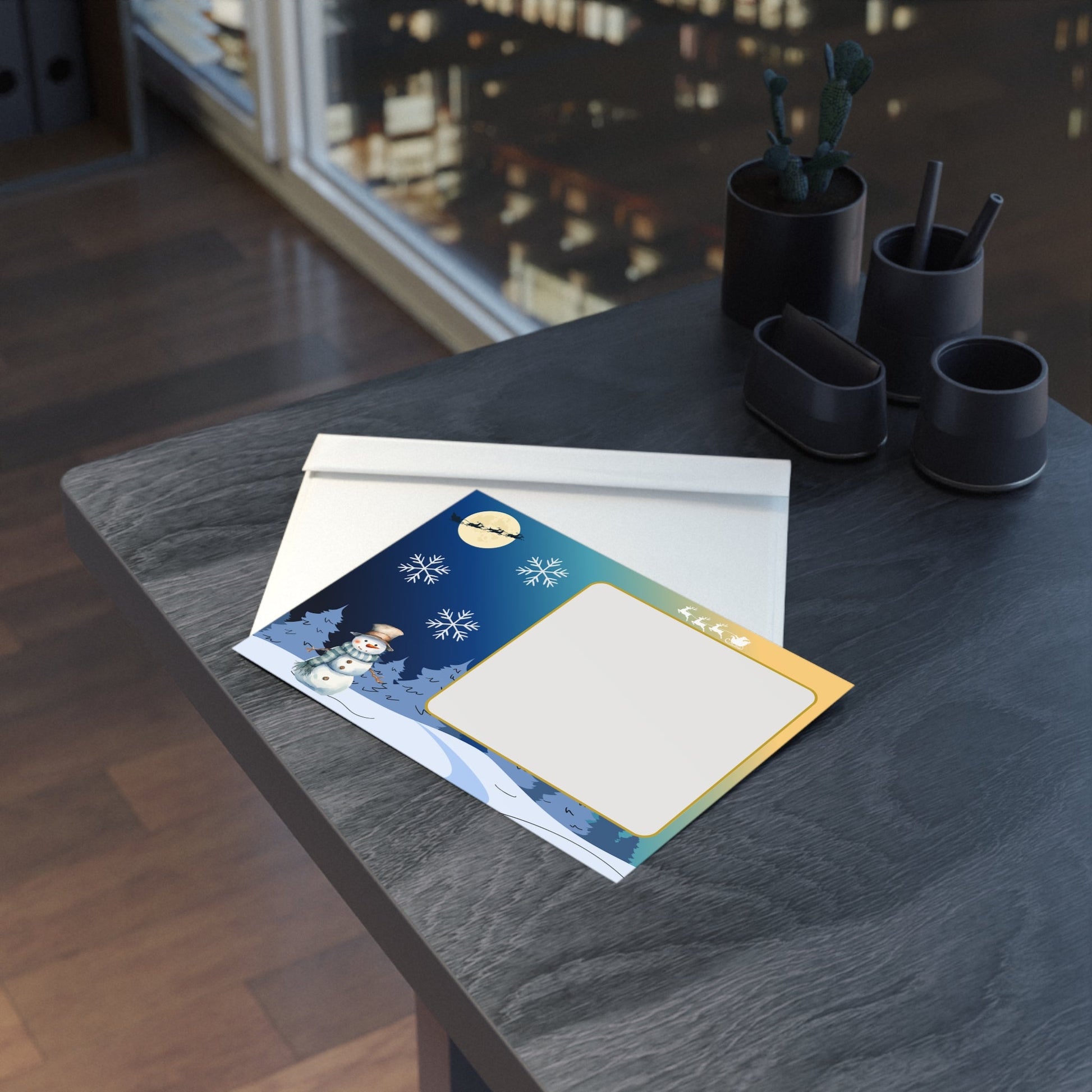 Festliche Weihnachtskarten, Frohe Weihnachtskarten Zweiseitige - Familientruhe