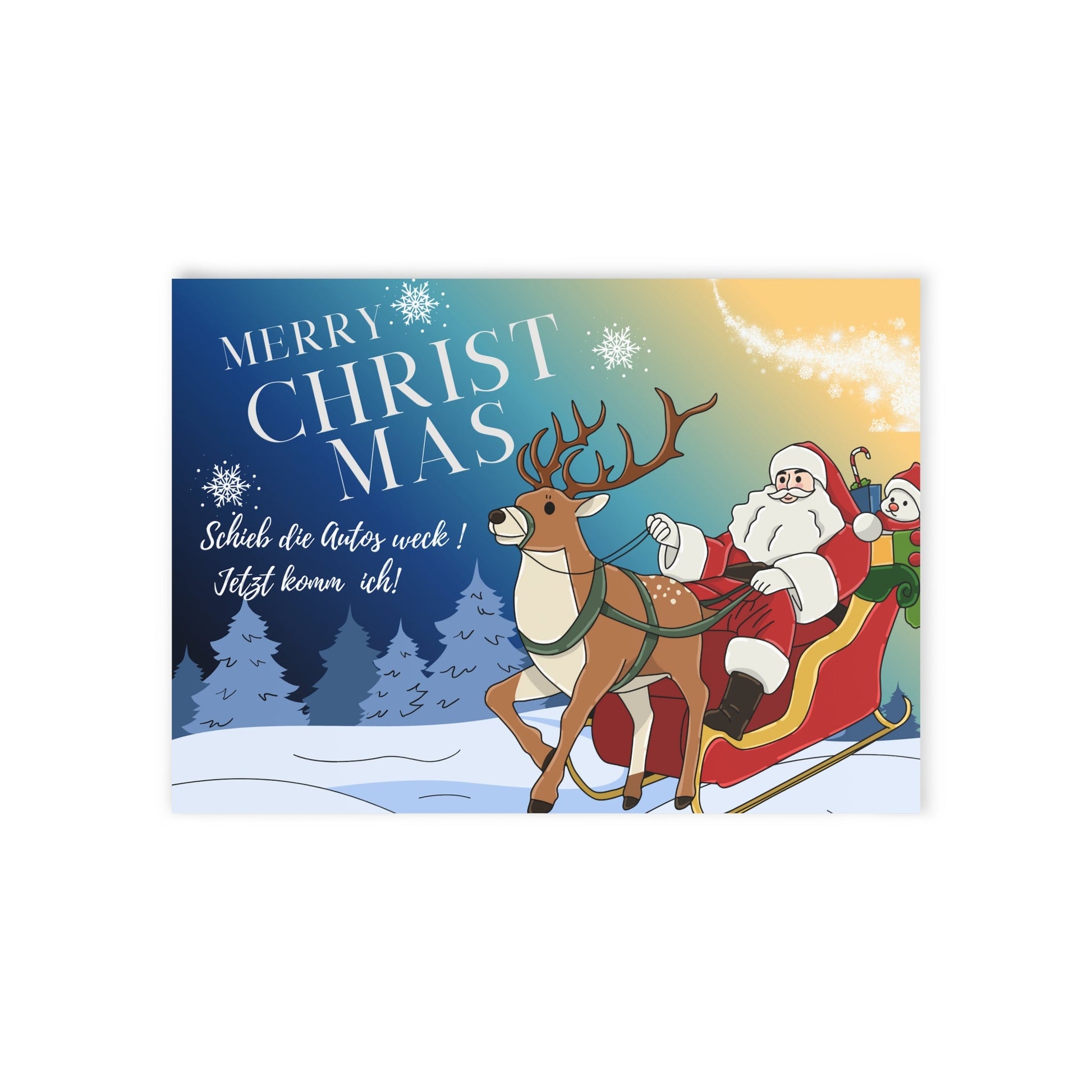 Festliche Weihnachtskarten, Frohe Weihnachtskarten Zweiseitige - Familientruhe