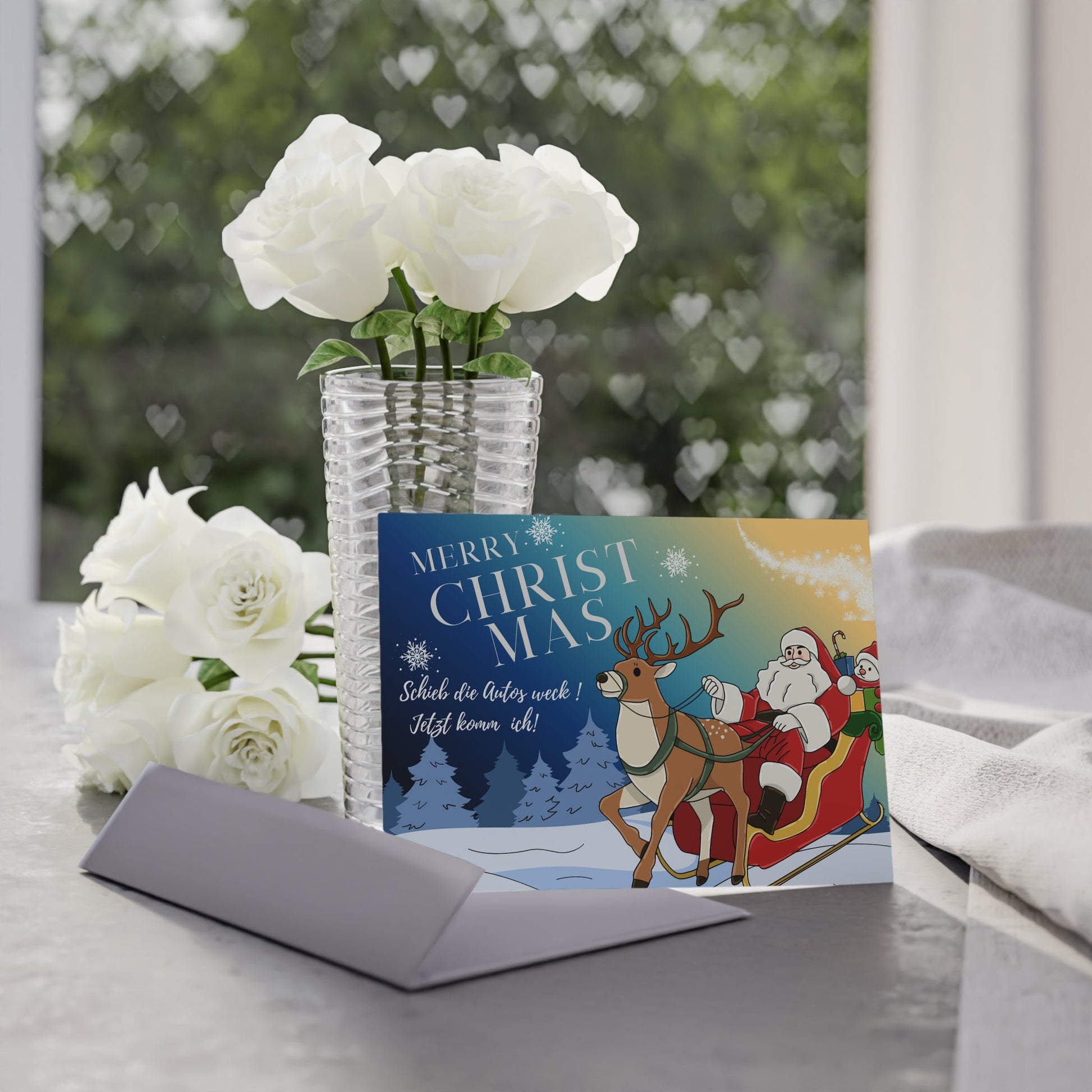 Festliche Weihnachtskarten, Frohe Weihnachtskarten Zweiseitige - Familientruhe