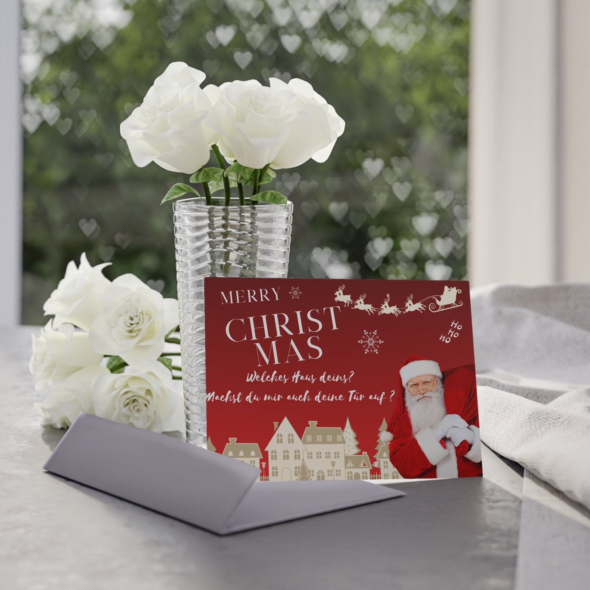 Festliche Weihnachtskarten, Weihnachtsgrußkarten, zweiseitige - Familientruhe