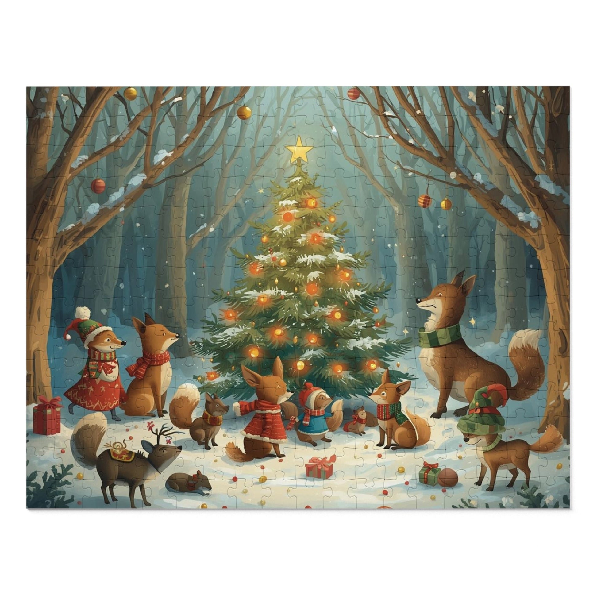 Festliches Winter - Puzzle für Familienspaß - Familientruhe