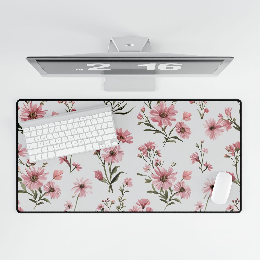 Florale Schreibtischmatte, Modernes Arbeitsplatzdekor - Familientruhe