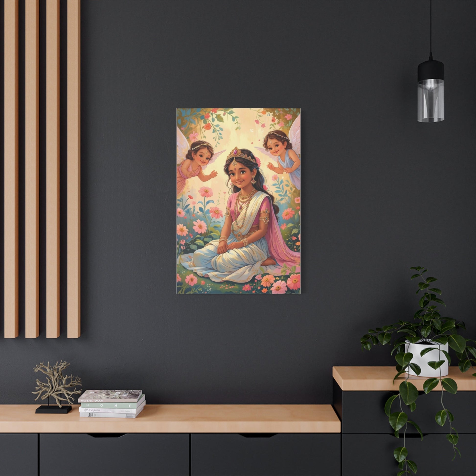 Göttinnen - Kunst auf Leinwand, spirituelle Wanddekoration, Feenprinzessin - Kunstwerk - Familientruhe