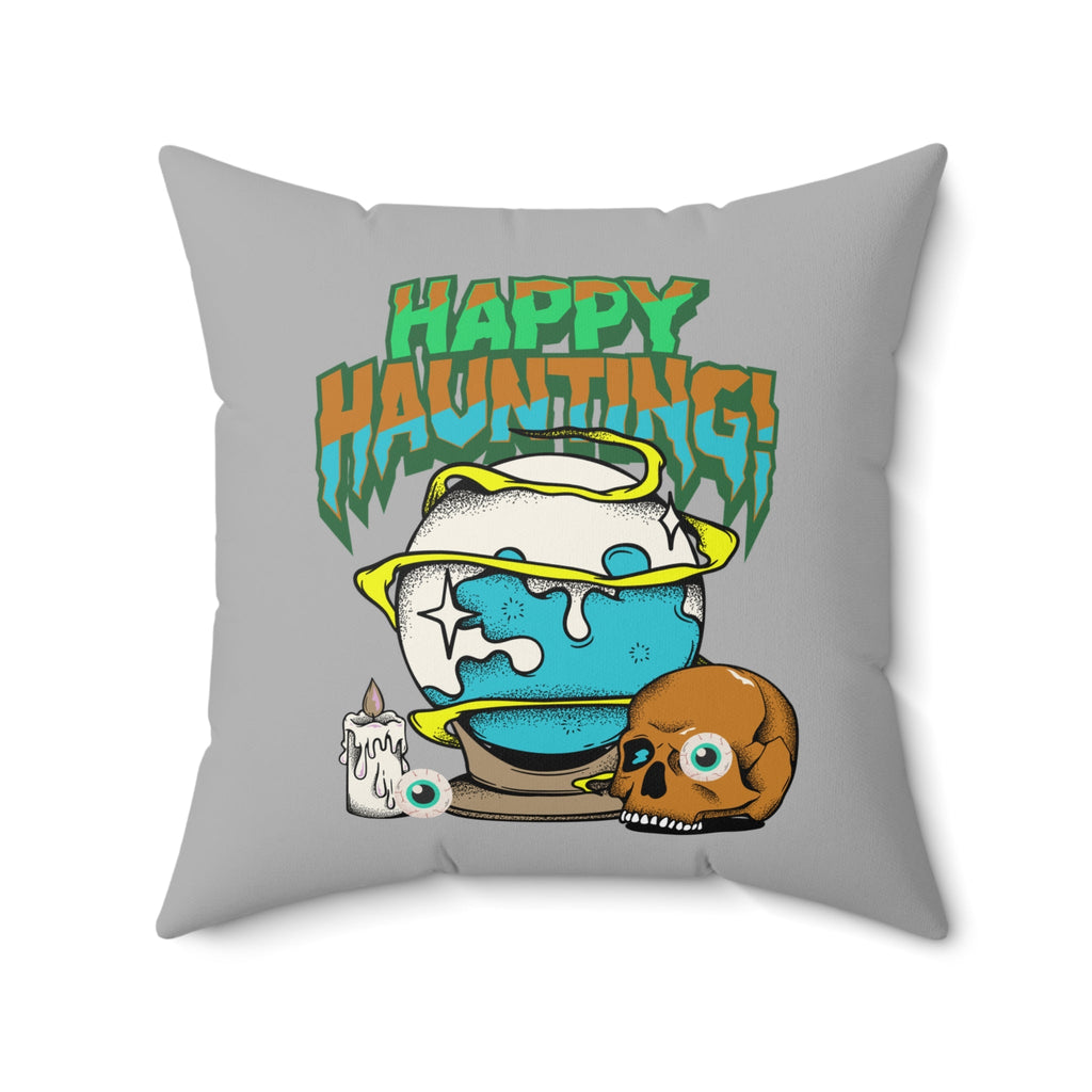Halloween Dekokissen, Happy Haunting Couchkissen, Gruseliges Wohndekor - Familientruhe