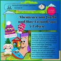 Hörbuch- Abenteuer mit Socky und ihre Freunde  in Serie mit bunten Figuren und fröhlichem Design für Kinder ab 3 Jahren.