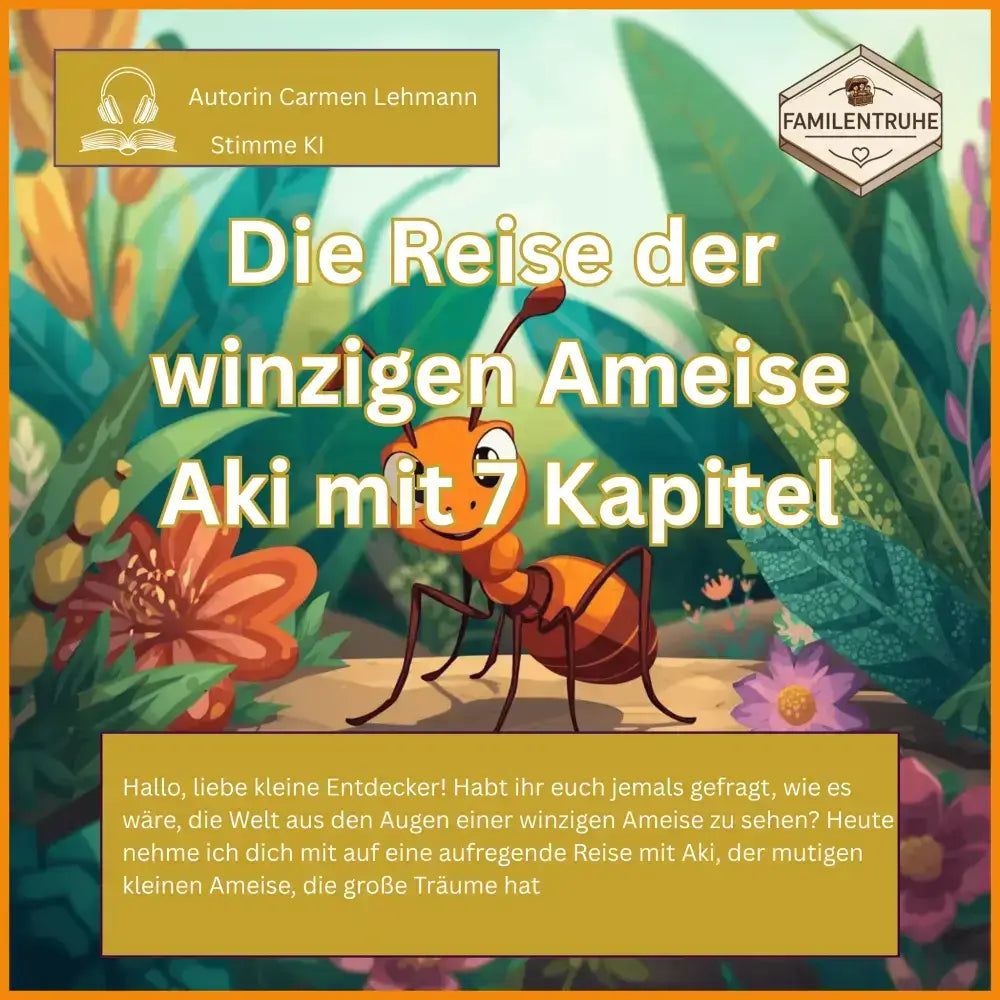 Hörbuch Die Reise der winzigen Ameise Aki mit 7 Kapitel